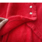 Gentle retro temperament V-neck short slim top cardigan  6153