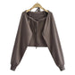 New built-in suspender blouse lazy cardigan top  7459