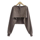 New built-in suspender blouse lazy cardigan top  7459