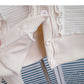 Cardigan chemise vintage à col en V en dentelle froncée 6408