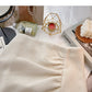 Retro irregular pleated high waist skirt  5379
