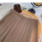 Pleated skirt with high waist and thin skirt  5506