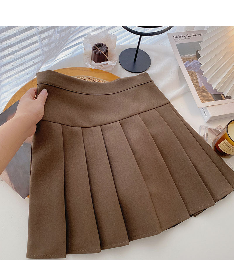 Nouvelle jupe taille haute polyvalente coréenne slim A-line 5386