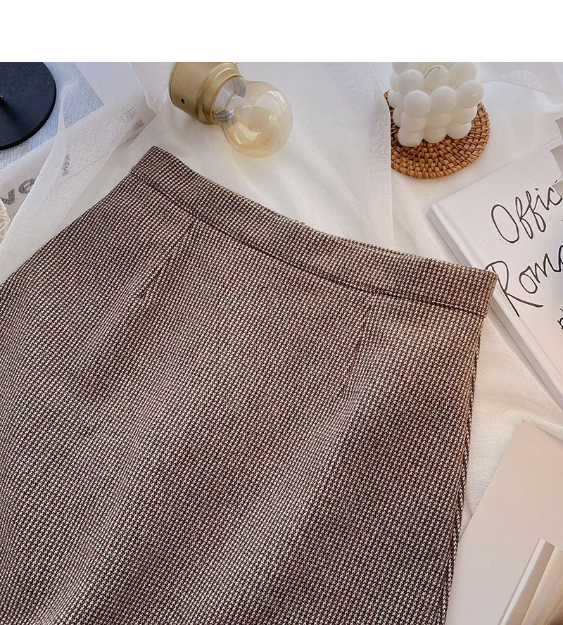 Korean minority temperament shows thin Hip Wrap Skirt  5491