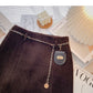 Versatile fashion high waist corduroy short skirt for waist bag  5429