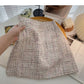 Jupe portefeuille taille haute en tweed rétro à carreaux Gas 5503