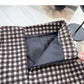 High waist Plaid tweed Hip Wrap Skirt shows thin A-line skirt  5515