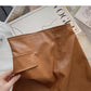 Korean style port style design PU Leather High Waist Hip Wrap Skirt  5423