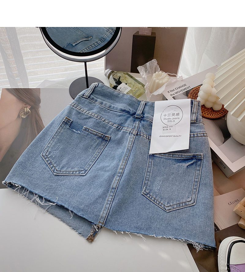 Jupe portefeuille trapèze personnalisée de style coréen 5639