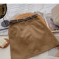 High waist wrap buttock double breasted design, slim retro skirt  5496