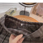 Pleated plaid skirt women's high waist skirt  5486