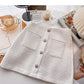 Korean design pure color casual high waist a-bag hip skirt  5355