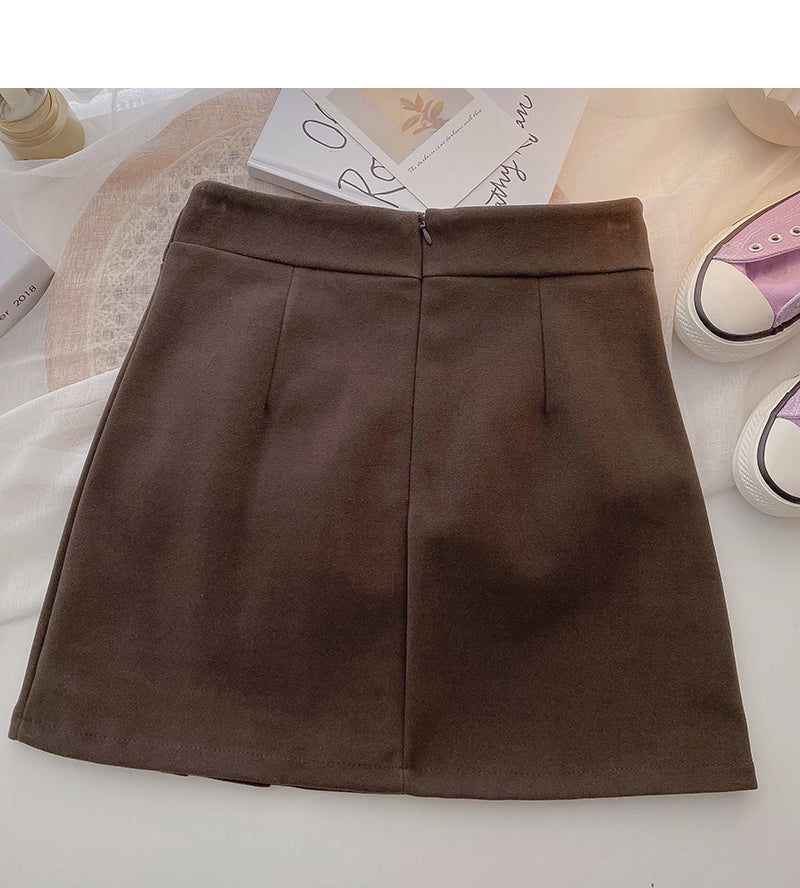 Minority Design altersreduzierender schmaler Faltenrock mit hoher Taille 5416
