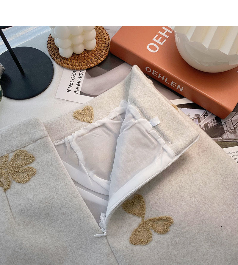 Jupe rétro en jacquard floqué, jupe trapèze slim taille haute 5459