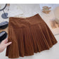 New Korean high waist slim, niche design, pressure pleated skirt  5395