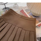 Foreign style aging day high waist pleated skirt  5348