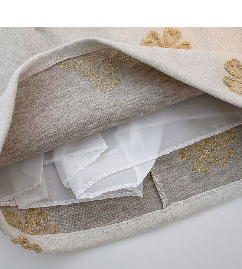 Jupe rétro en jacquard floqué, jupe trapèze slim taille haute 5459