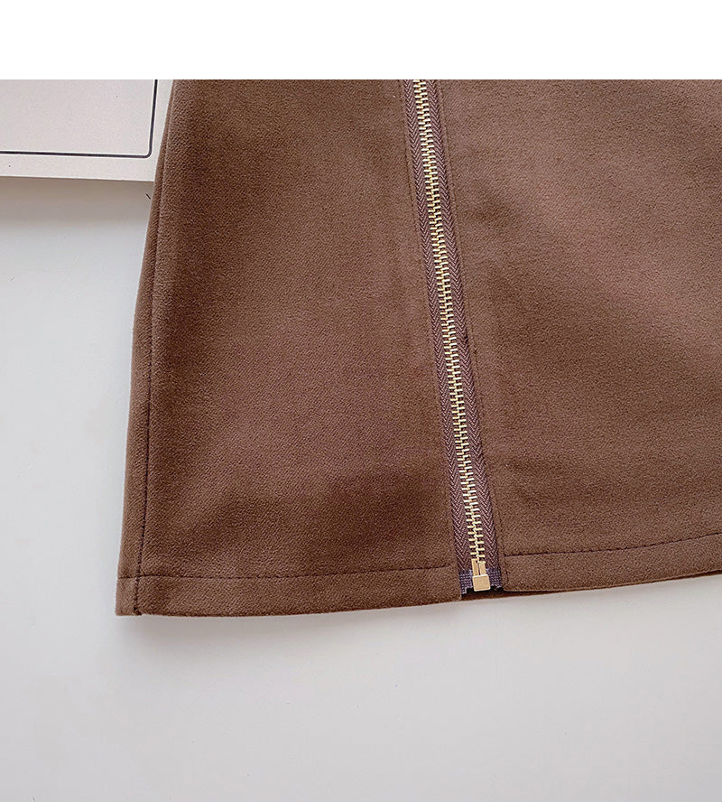 Schmaler Design-Reißverschlussrock mit hoher Taille 5375
