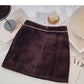 Versatile fashion high waist corduroy short skirt for waist bag  5429