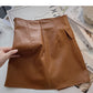 Korean style port style design PU Leather High Waist Hip Wrap Skirt  5423