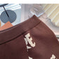 A-förmiger Rock mit hoher Taille und hoher Taille der neuen koreanischen Minderheitsmode mit Retro-Print 5431
