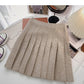 Faltenrock, vielseitiger Strickrock in A-Linie mit hoher Taille 5309