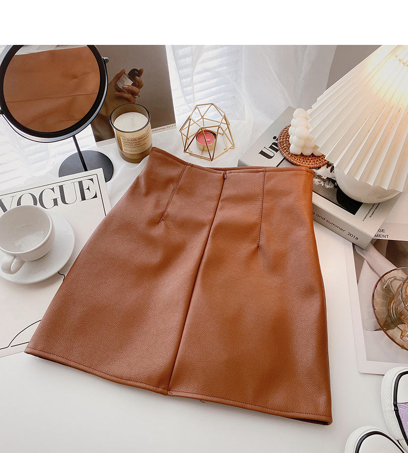 Korean style irregular small split A-shaped Hip Wrap Skirt  5374