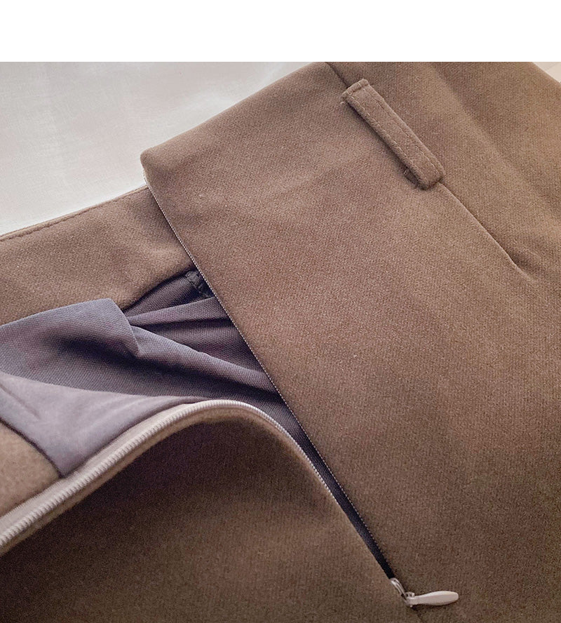 Nouvelle jupe trapèze slim rétro taille haute avec chaîne 5453