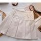Aging foreign style high waist corduroy A-shaped skirt  5305