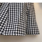 Design sense of niche Hong Kong style high waist thousand bird check skirt  5299