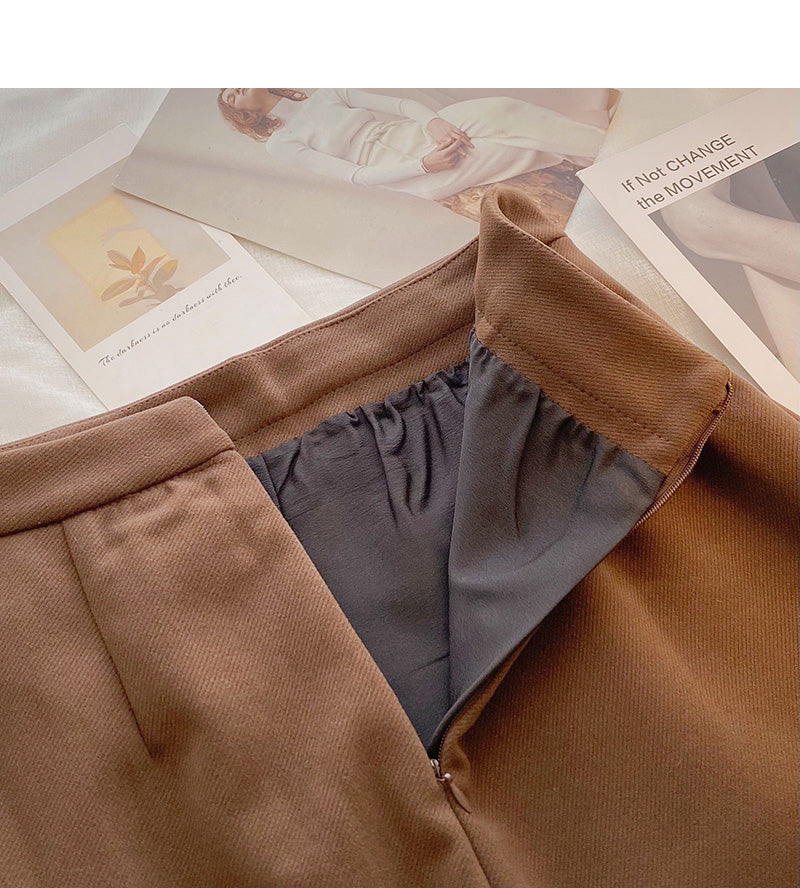 Slim high waist pleated skirt to prevent light loss  5470