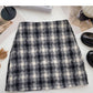Small fresh check skirt casual high waist  5352