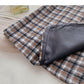 Aging Hong Kong style retro contrast checkered high waist A-line skirt  5475