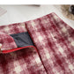 Small fresh check skirt casual high waist  5352
