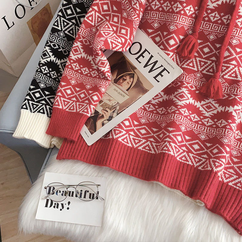 Korean retro lazy wind long sweater  5139