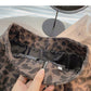 Design sense personalized zipper high waist A-line leopard skirt  5315