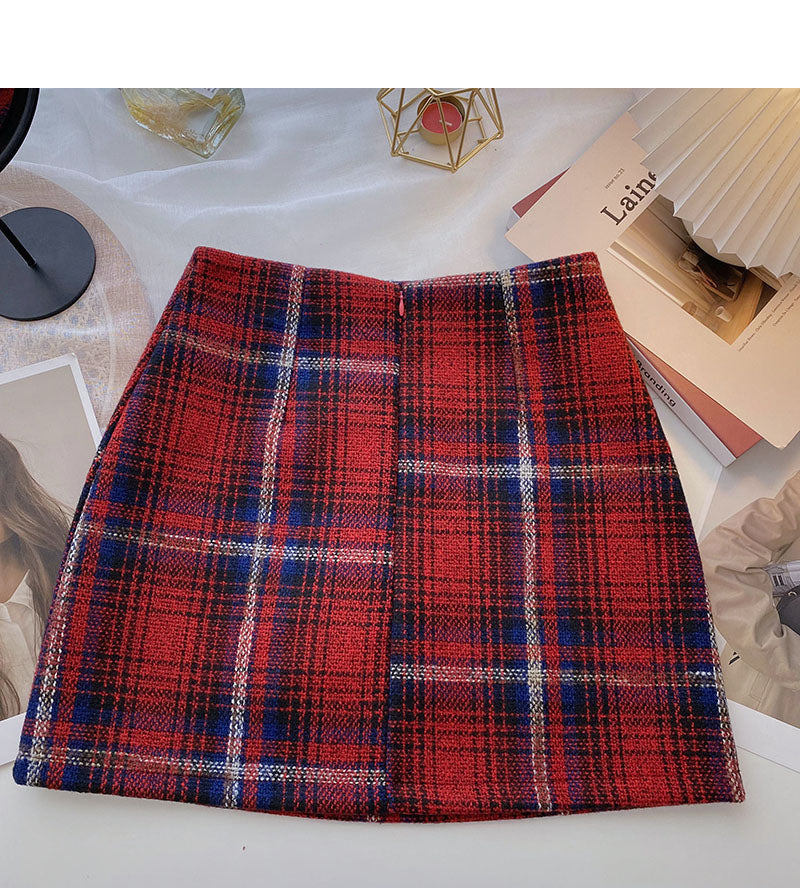 New Korean fashionable age reducing Retro High Waist Skirt  5349