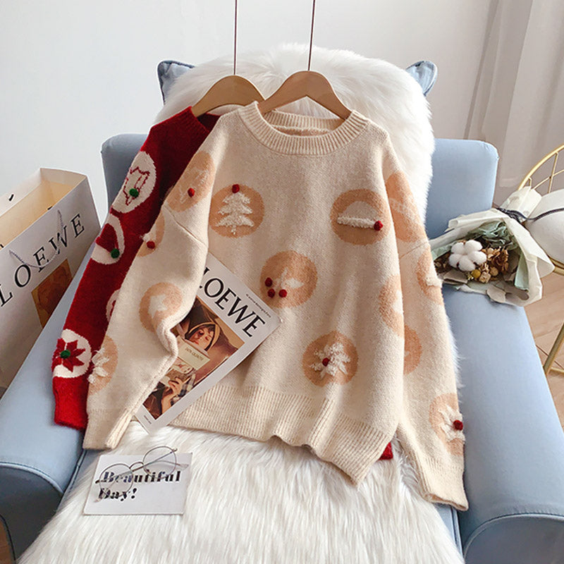 Christmas clothes sister sweater  5256