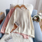 Lazy Korean versatile knitted bottom shirt  5225