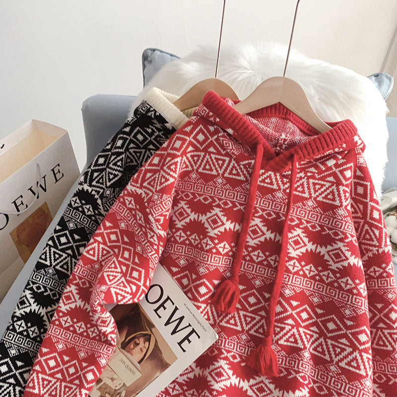Korean retro lazy wind long sweater  5139