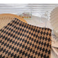 Hong Kong style retro fashion color matching Plaid thin high waist skirt  5343