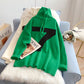 Korean version of high necked sweater with lazy design  5229