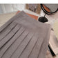 Faltenrock, vielseitiger Strickrock in A-Linie mit hoher Taille 5309