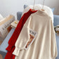 The new high neck knitted sweater is loose and lazy  5218