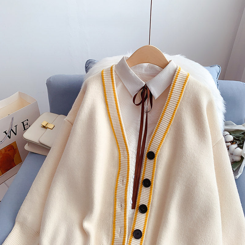Lazy Wind Pullover Cardigan Mantel Pullover 5136