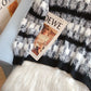 Mohair soft waxy sweater design sense plaid sweater  5243