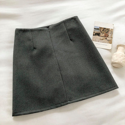 New Korean Vintage Wool Skirt  5275