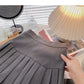 Foreign style aging day high waist pleated skirt  5348
