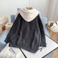 Lamb wool sweater coat medium long lazy style  5163