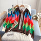 Kontrast Lingge Pullover Mantel Cardigan Design Top 5249